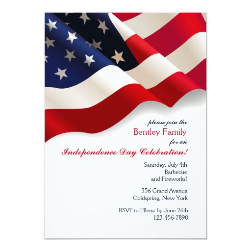 American Flag Invitation Zazzle