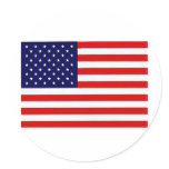 American Flag Items Sticker