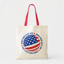 American Flag July 4th Tote Bags