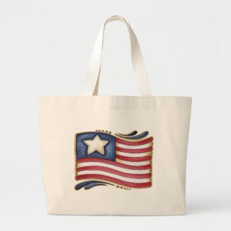 American Flag Jumbo Tote Bag