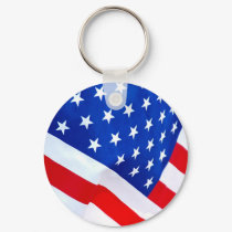 American Flag Keychain