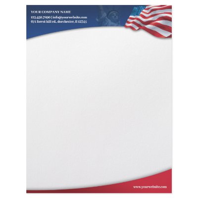 American Flag Letterhead by all_items