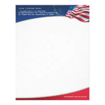 American Flag Letterhead