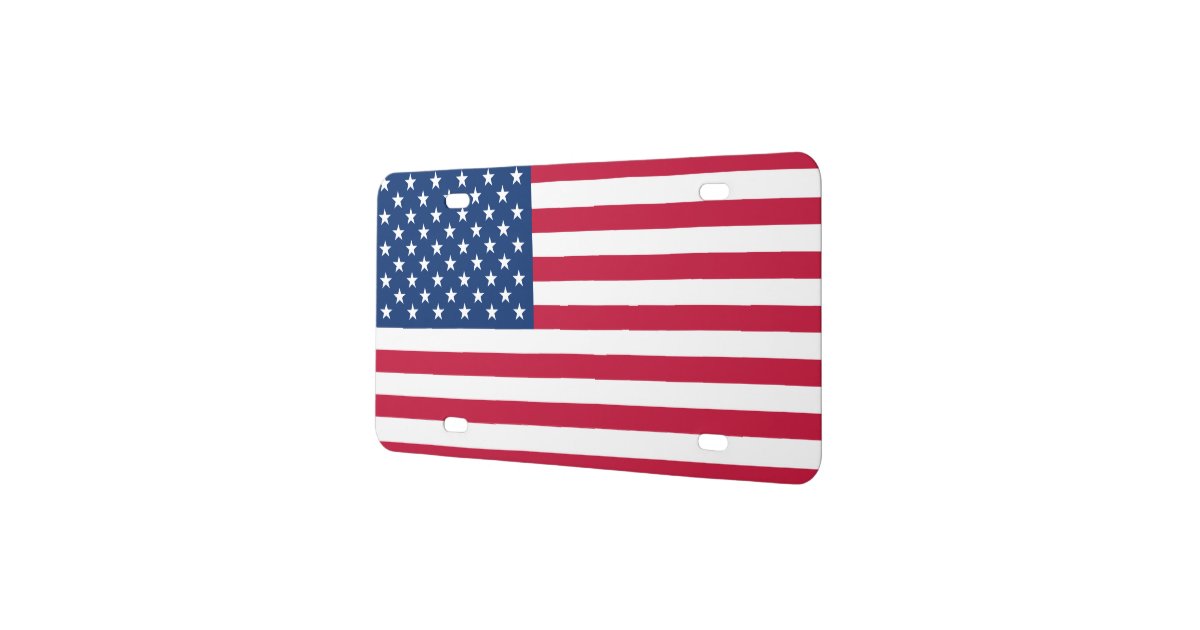 American Flag License Plate Zazzle