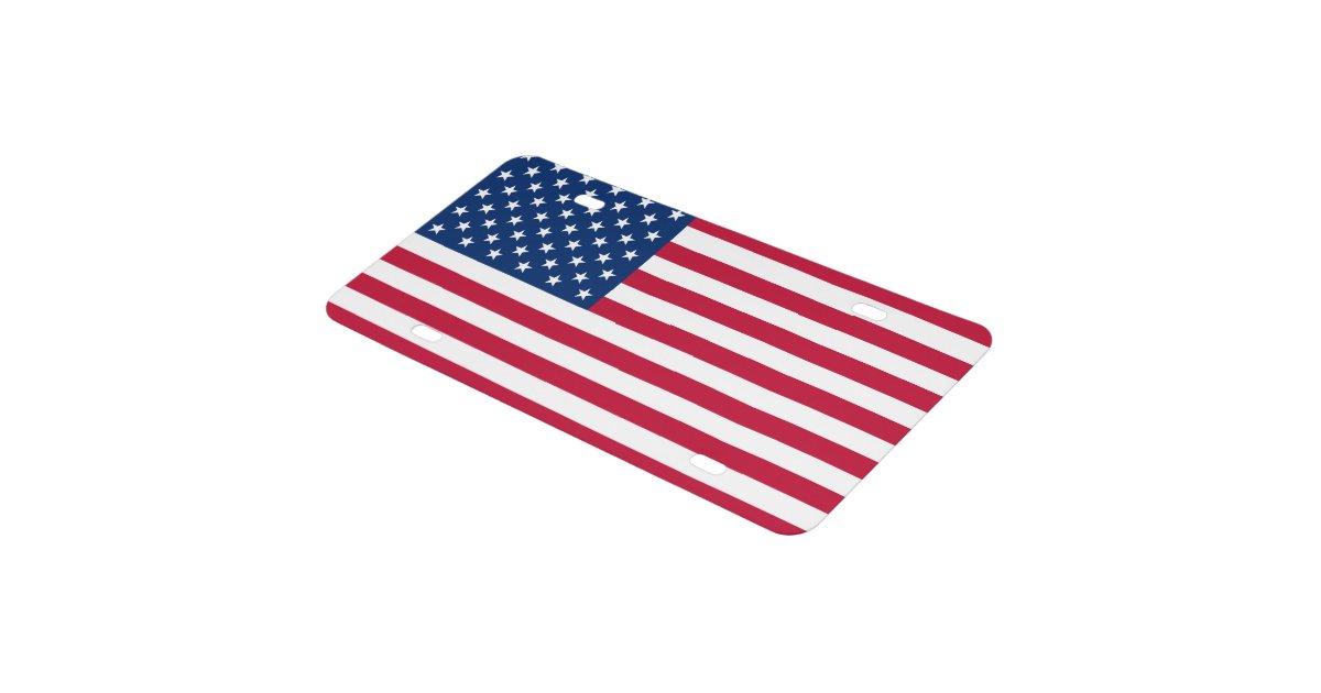 American Flag License Plate Zazzle