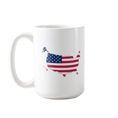 American Flag-Map Mug by tjustleft