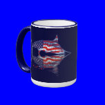 American Flag Marlin Reflection by FishTs.com