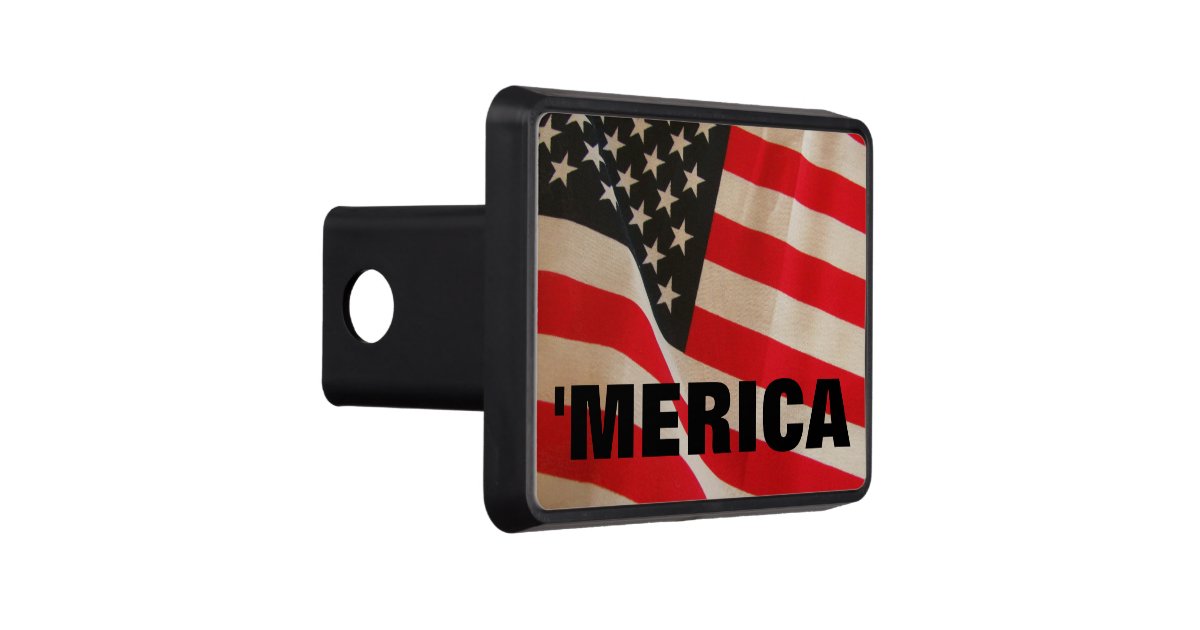 American Flag 'Merica Trailer Hitch Covers Zazzle