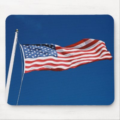 American Flag Mouse Pad by ChubbyCatGalleries