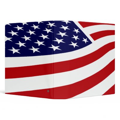 AMERICAN FLAG NOTEBOOK VINYL BINDERS by dgpaulart