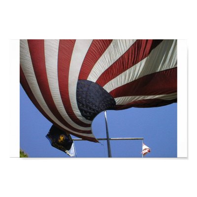 American Flag over Mattatuck Poster by PuttingPenguin