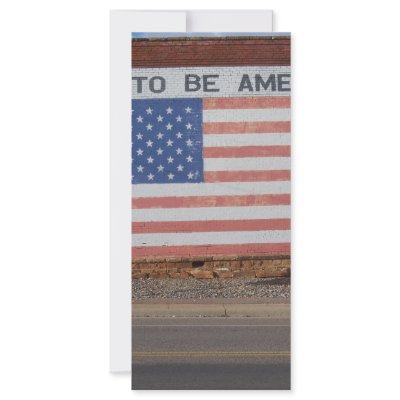 American Flag painted on old building Rack Cards by kkincade12