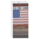 American Flag painted on old building Rack Cards
