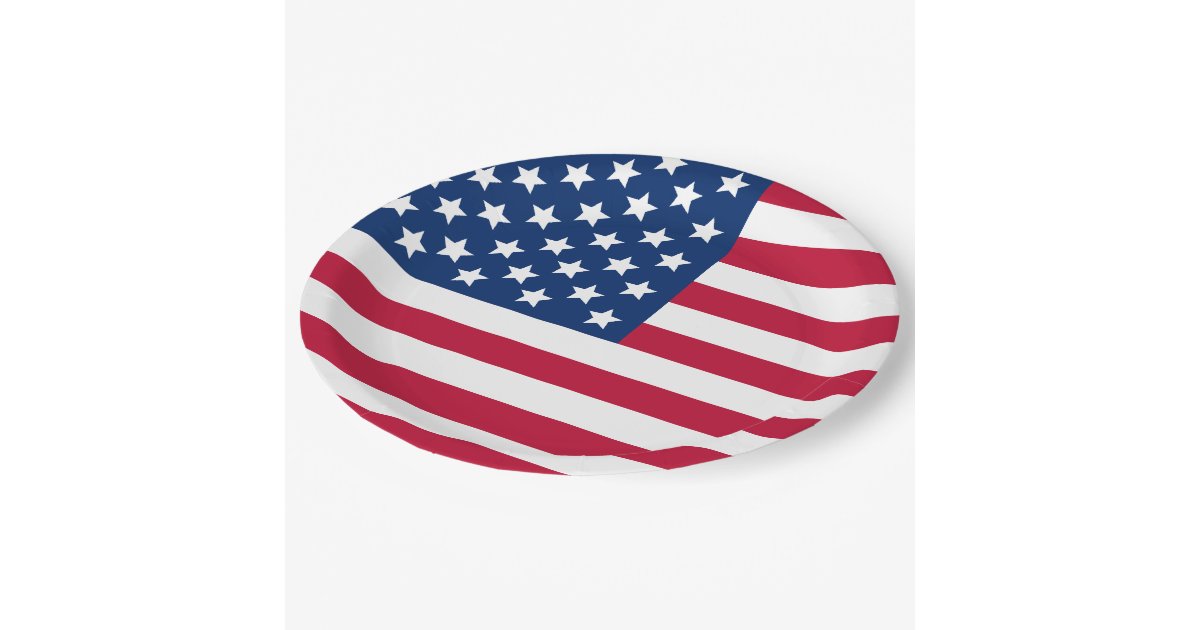 American Flag Paper Plate Zazzle