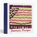American Flag Patriotic Recipes Vinyl Binder