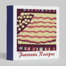 American Flag Patriotic Recipes binders