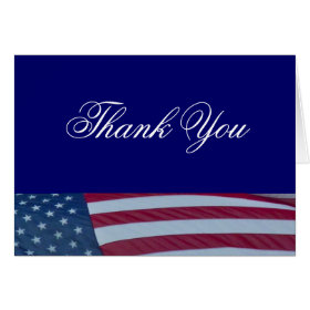 American Flag Patriotic Thank You Cards