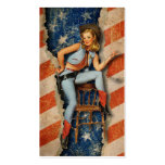 American Flag Patriotic Western Business Cards