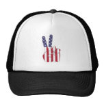 American Flag Peace Sign Trucker Hats