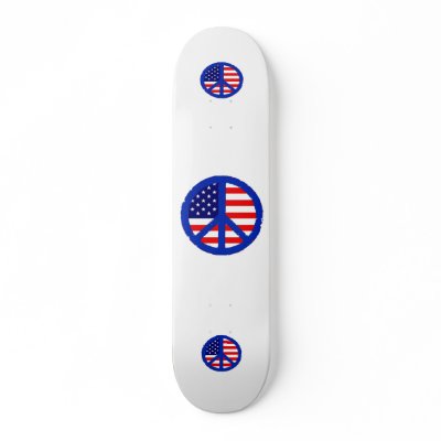 American Flag Peace Skateboard by CoExist