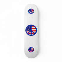 American Flag Peace Skateboard