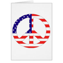 American Flag Peace Symbol Cards