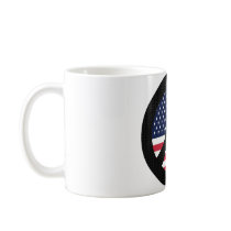 American Flag Peace Symbol mugs