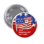 American Flag Personalized Pin /Round Button buttons