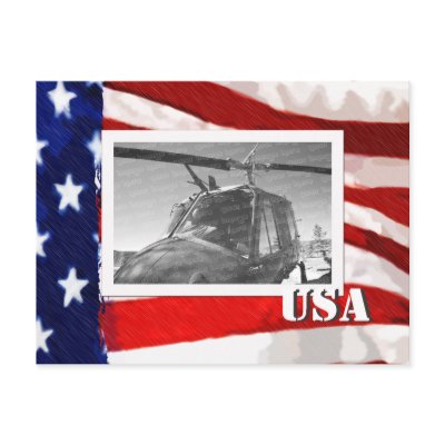 American Flag Photo Frame Postcard by Woodswalker