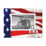 American Flag Photo Frame Postcard