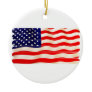 American Flag Popsicle Stick Folkart Christmas Tree Ornament