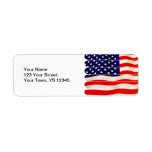 American Flag Popsicle Stick Folkart T Shirt Return Address Labels