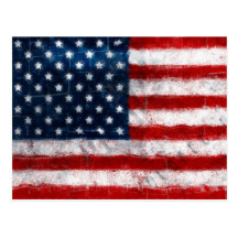 American Flag Portrait Postcard