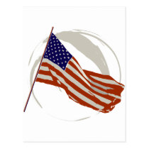 american flag postcards