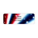 american flag pride sparkle burst return address labels