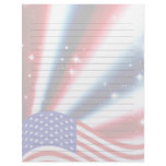 american flag pride sparkle burst custom letterhead