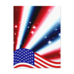 american flag pride sparkle burst postcard