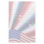 american flag pride sparkle burst custom stationery