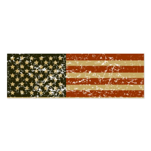 American Flag Profile Cards Business Card Template (back side)