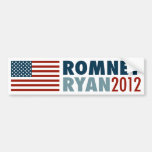 American Flag Romney-Ryan 2012 Bumper Sticker