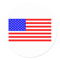 AMERICAN FLAG ROUND STICKERS