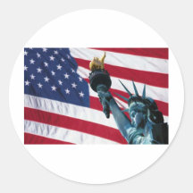 american flag round stickers