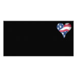 American Flag Scribble Photo Card Template