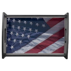 American flag. serving platters
