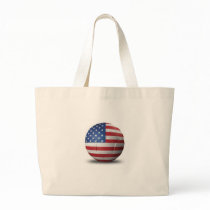 American Flag Soccer Ball Tote Bag by perfectdesigns American Flag Soccer Ball Tote Bag