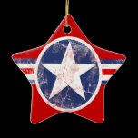 American Flag Star Red, White and Blue Ornament