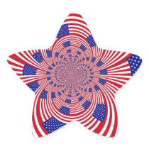 American Flag star sticker