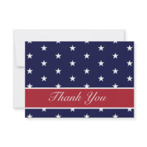 American Flag Stars Thank You Note Cards Personalized Invite