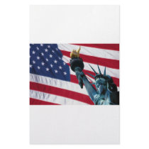 american flag customized stationery