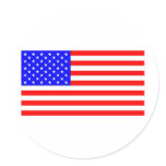 AMERICAN FLAG ROUND STICKERS